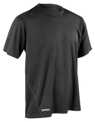Produktbild von Herren-T-Shirt, Kurzarm - Spiro QUICK DRY T-SHIRT/M - black - Größe XL