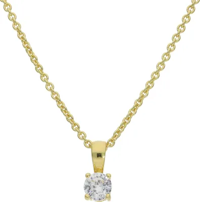 Produktbild von Ketten Anhänger 925 Silber Goldplattiert Zirkonia JL10-02-3829 JuwelmaLux