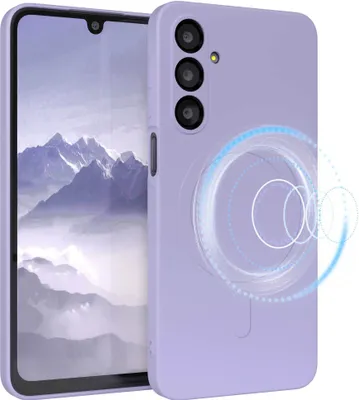 Produktbild von EAZY CASE - Silikonhülle magnetisch für Samsung Galaxy A16, Hülle Silikon, weich stoßfeste Magnet Handyhülle, Schutzhülle mit Kameraschutz, TPU Bumper in Lila