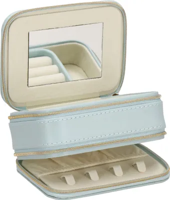 Obrázek produktu pro Šperkovnice Šperkovnice se 2 přihrádkami na zip 11,5 x 8,5 x 5,5 cm Šperkovnice Šperkovnice Šperkovnice