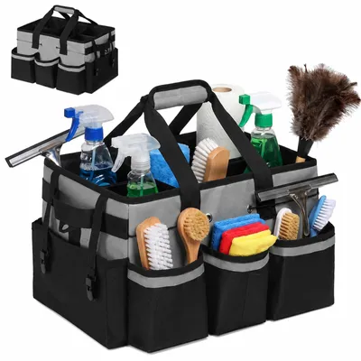 Reinigungs-Organizer, aufklappbar, 37x26x23,5 cm, mit Trennwänden