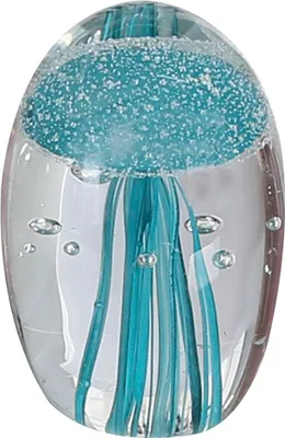Image de Casablanca Glasart, presse-papiers, méduse, "Mini Medusa", verre, bleu, transparent, , H. 8 cm, D. 5,5 cm 27738