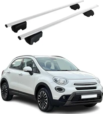 Image de Barres de toit Transversales pour Fiat 500X 2015-2025 ABE Fer Gris 2x