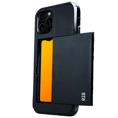 Produktbild von R2B Hülle mit Kartenhalter für iPhone 13 Pro Max Inklusive Displayschutzfolie