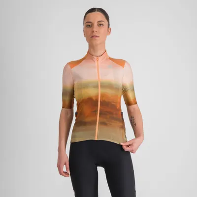 Obrázok produktu pre SPORTFUL Cyklistický dres s krátkym rukávom - FLOW SUPERGIARA - Brown/Beige M