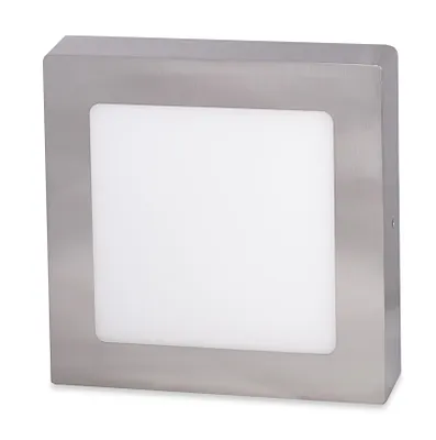 Obrázek produktu pro Ecolite Stříbrný přisazený LED panel hranatý 170 x 170mm 12W Barva světla: Denní bílá LED-CSQ-12W/41/CHR