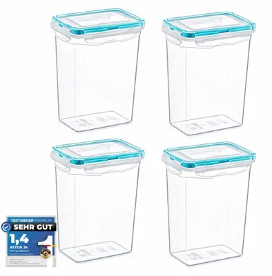 Produktbild von Frischhaltedose Gefrierdosen Vorratsdosen 4er Set 1,4 L Aufbewahrung Mealprep Behälter