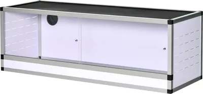 Produktbild von Terrarium Reptilienzuchtbox Für Reptilien Amphibien Spinnentiere Aus Aluminium Weiß+Silber+Schwarz 120 X 40 X 40 Cm