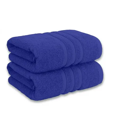 Produktbild von Vency Premium 2er Pack Duschtücher Set - 100% Baumwolle - Saugfähige und langlebige Duschtücher, Größe 70x140 cm, Royalblau