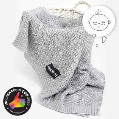 Obrázok produktu pre Bellochi detská deka - 100% bambus - mäkká - 100x80 cm - šedá (stella)