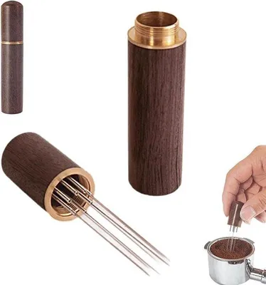 Image de Cuillères à café pour expresso, lot de 2, manche en bois foncé
