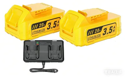 Zdjęcie produktu dla Zestaw akumulatorów 20 V – akumulatory litowo-jonowe do elektronarzędzi DCBP034, DCBP520 – 3500 mAh, 3,5 Ah – 2 akumulatory + szybka ładowarka 6 A – do elektronarzędzi 20 V MAX