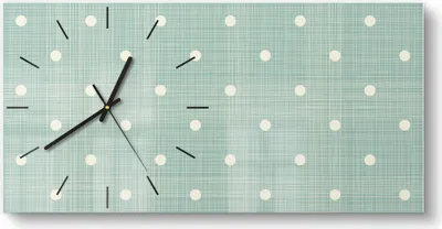 Produktbild von DEQORI Glasuhr 60x30 cm Modern 'Serviettendesign' Wanduhr Glas Uhr Design leise