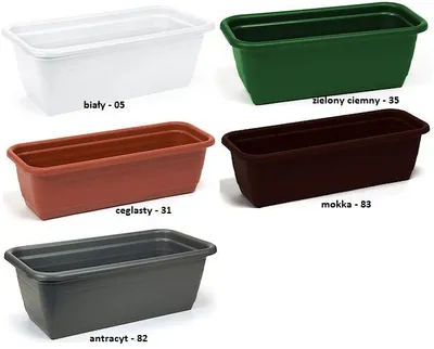 Obrázek produktu pro Plastový truhlík Natura 410x186 mm s podmiskou, antracit