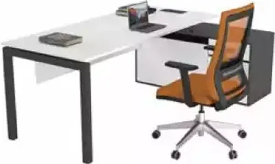 Produktbild von Weißer Arbeitstisch Computertisch Bürotische Holzmöbel Schreibmöbel Modern