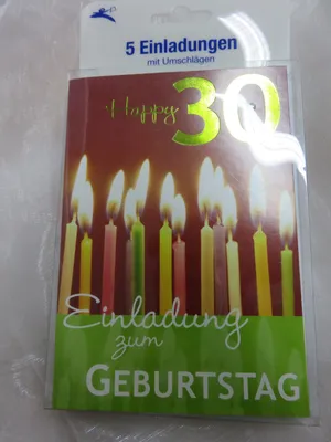 Produktbild von Einladungen - Einladungskarten 30. Geburtstag * 5 Stck.