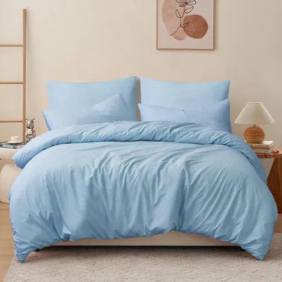 Immagine prodotto di Omgoods - Set di lenzuola con copripiumino in microfibra, 200x200 cm