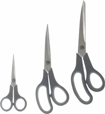 Produktbild von 3 Stück Mehrzweckschere – Kunststoff – grau