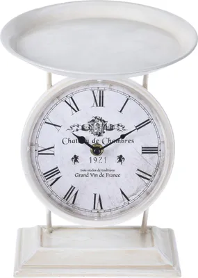 Produktbild von Retro Standuhr weiß