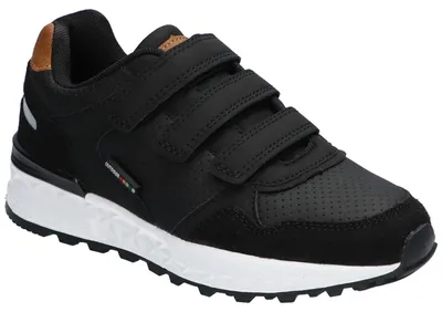 Produktbild von American Club AA58, Kinderschuhe Klettverschluss Leder-Einlegesohle rutschhemmend bequem, Schwarz 35