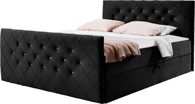 Produktbild von MIRJAN24 Boxspringbett Malaga, Moderne Doppelbett mit zwei Bettkästen, Schlafzimmer (Amor Velvet 4322, Größe: 180x200 cm)
