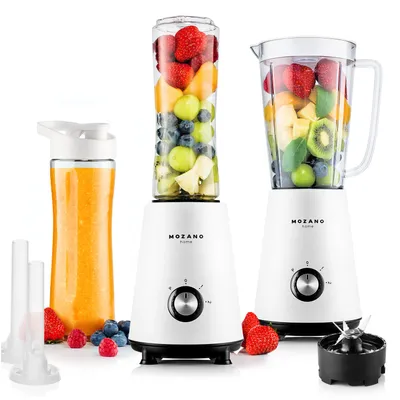 Mozano Nutri Sport Standmixer 3-in-1, 1 l, 2 Flaschen, 2 Kühleinsätze