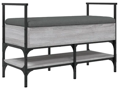 Produktbild von vidaXL Schuhbank Grau Sonoma 85,5x42x57,5 cm Holzwerkstoff