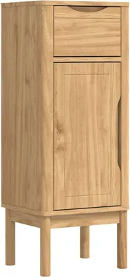 Zdjęcie produktu dla vidaXL Szafka łazienkowa z półką FLORO brąz woskowany 35 x 30 x 90 cm