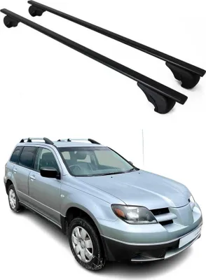 Produktbild von Dachträger Grundtäger für Mitsubishi Outlander 2004-2006 75kg Metall Schwarz 2x