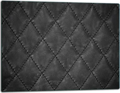 Produktbild von Glasschneidebrett Herdabdeckplatte Glaskeramikkochfeld Universal 52x40 cm Schwarz Muster