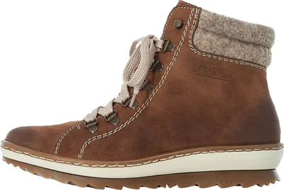 Produktbild von Rieker Damen Schnürboots Stiefelette Warmfutter Z8610, Größe:38 EU, Farbe:Braun