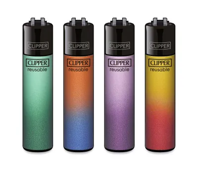 Produktbild von Clipper Feuerzeuge 4er Set Metallic Gradient #9