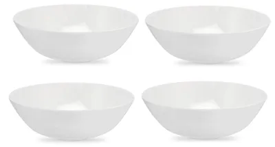 Schalenset 4er-Pack, 18,5 cm, Knochenporzellan, weiß, mikrowellengeeignet