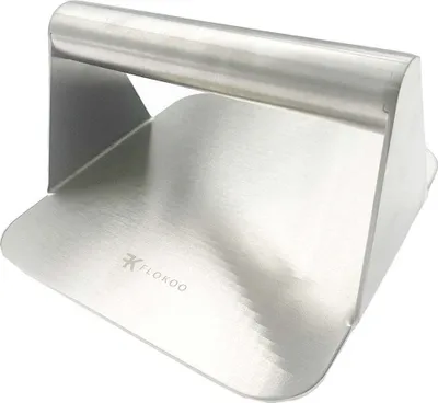 Produktbild von Hamburgerpresse – Handliche RVS Burgerpresse – Burger Press 14x14 cm – Individuell einstellbare Dicke