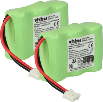 Produktbild von vhbw 2x Akku Ersatz für C39453-Z5-C193, V30145-K1310-X147, HSC22, 60AAH3BMX für schnurlos Festnetz Telefon (600 mAh, 3,6 V, NiMH) Grün