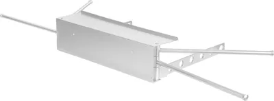 Obrázek produktu pro Nástěnný sušák na prádlo - Sušák na prádlo - Uhlíková ocel a hliník - Nosnost 10 kg - Rozměry 40 × 10,2 × 10,2 cm, držák 30 cm - Stříbrný
