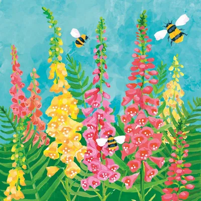 Produktbild von Servietten 33x33 cm - Flowerfield & Bees