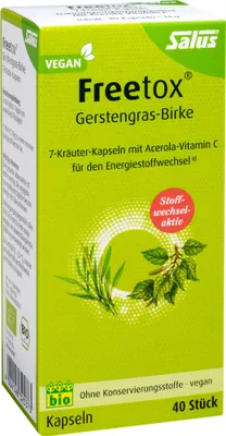 Image de Freetox Gélules d'herbe d'orge et de bouleau aux 7 herbes 40 gélules PAC