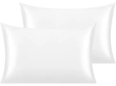 Obrázok produktu pre Vankúšové poťahy zo saténu, 50x75 cm, 2 kusy, s preklopovým zapínaním, vhodné pre pokožku a vlasy