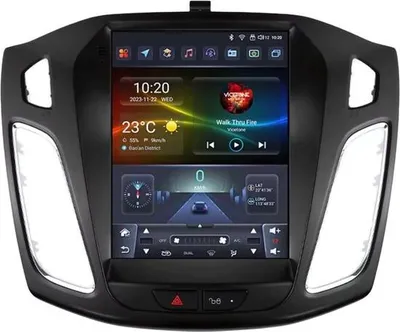 Zdjęcie produktu dla Radio samochodowe Ford Focus 3 Mk3 serii S z systemem Android – CarPlay, Android Auto, wyświetlacz HD 768x1024, nawigacja, podwójny DIN – 8 GB pamięci RAM, 128 GB pamięci