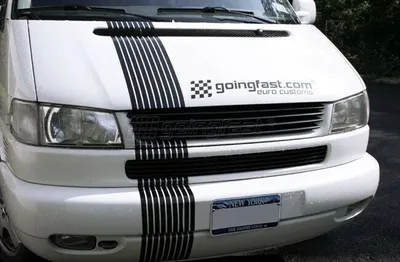 Zdjęcie produktu dla Kratka chłodnicy sportowa czarna bez emblematu do VW T4 z lat 1996-2003