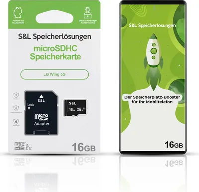 Produktbild von microSD Speicherkarte S&L für LG Wing 5G - Speicherkapazität: 16 GB