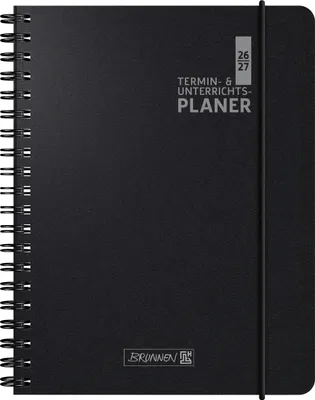 Produktbild von Termin- & Unterrichtsplaner 2026/2027 | A5, Kunststoff, schwarz