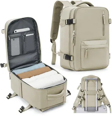 Immagine prodotto di Borsa da cabina Ryanair 40x20x25 cm – Zaino da viaggio impermeabile da riporre sotto il sedile in aereo, con scomparto per laptop da 14 pollici