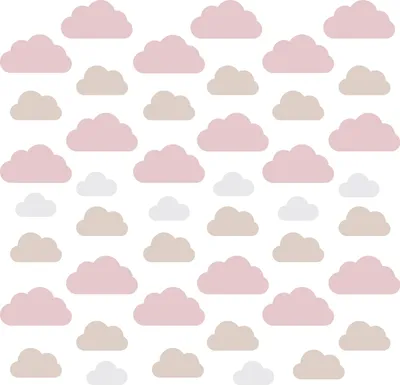 Image de Muralo Kit de stickers muraux pour chambre d'enfant ROSA-BEIGE NOUAGES Br. 120cm x Hö. 60cm - Kit de stickers muraux pour bébé