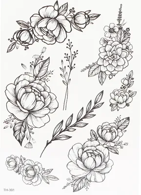 Produktbild von Temporäre Tattoos Frauen Wasserdichte Blume Langlebige Körper Fake Tattoo AufkleberTH-391