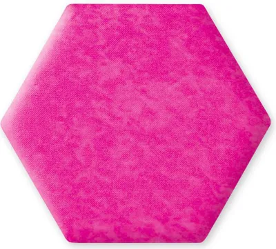 Produktbild von TAPHICEROS Hex Wandpaneel Polsterpaneel, 30x26 cm, ALOVA 75, Violett, Wandkissen Hexagon Wandpolster Kopfteil für Bett Gepolstert Polsterplatte