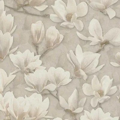 Produktbild von Profhome 396102-GU Blumen Tapete Floral matt beige creme-weiß weiß 5,33 m2