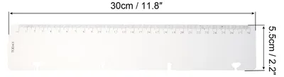 Produktbild von 11.8"x2.2" Lesezeichen Lineal 10 Pack Steckbar Lineal Seitenmarker Buchzeichen Messger?te fš¹r A4 Bindemittel Notebook Klar