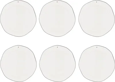 Produktbild von 6er Set Speiseteller, Essteller KLEINES HERZ schwarz D. 27cm Bastion Collections